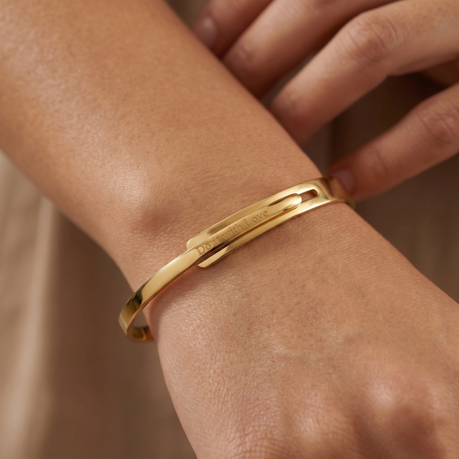 D'Joy 925 Silber 750 Gelbgold vermeil Armreif Flexibles (19cm-20cm) ca. 13,80g