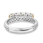 D'Joy AA Mehrfarbig-Turmalin Ring 925 Silber Platiniert (Größe 19.00) ca. 0.98 ct