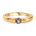 D'Joy Grüner Tansanit Ring 925 Silber 750 Vergoldet (Größe 19.00) ca. 0,28 ct