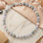 D'Joy Mehrfarbig Jade Halskette ca. 50 cm 925 Silber Rhodiniert ca. 640,00 ct.