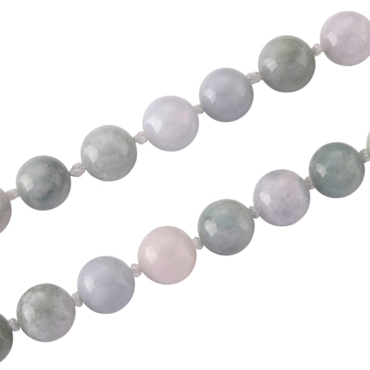 D'Joy Mehrfarbig Jade Halskette ca. 50 cm 925 Silber Rhodiniert ca. 640,00 ct.