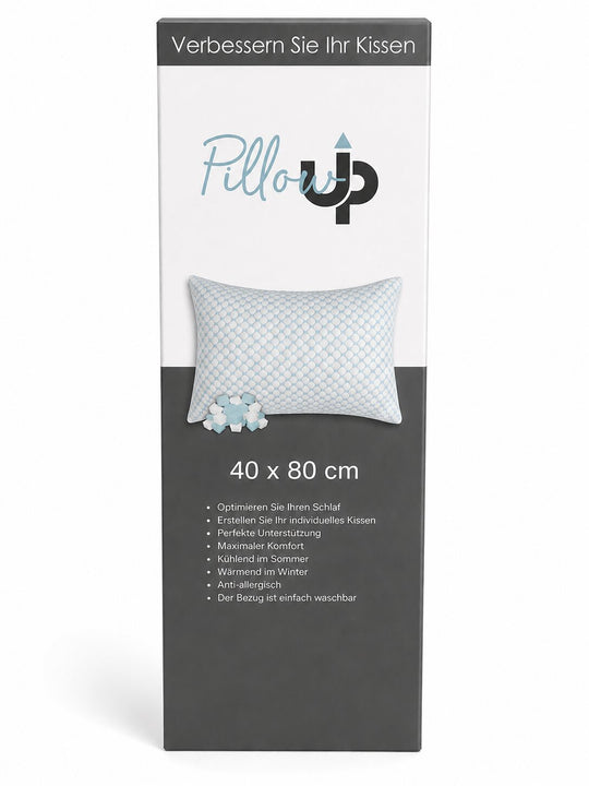 PillowUp Ganzjahreskissen mit kühlendem und wärmendem Komfort, 40x60 cm