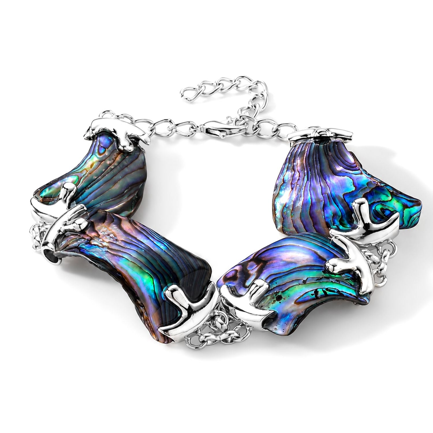Abalone Muschel Armband, flexibel, Nickelfreies Messing ca. 65.00 ct