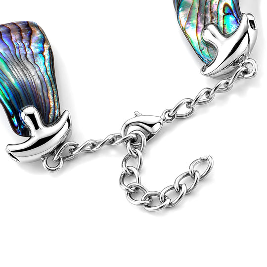 Abalone Muschel flexibles (19-20cm) Armband, Messing und Legierung - 67,50 ct.