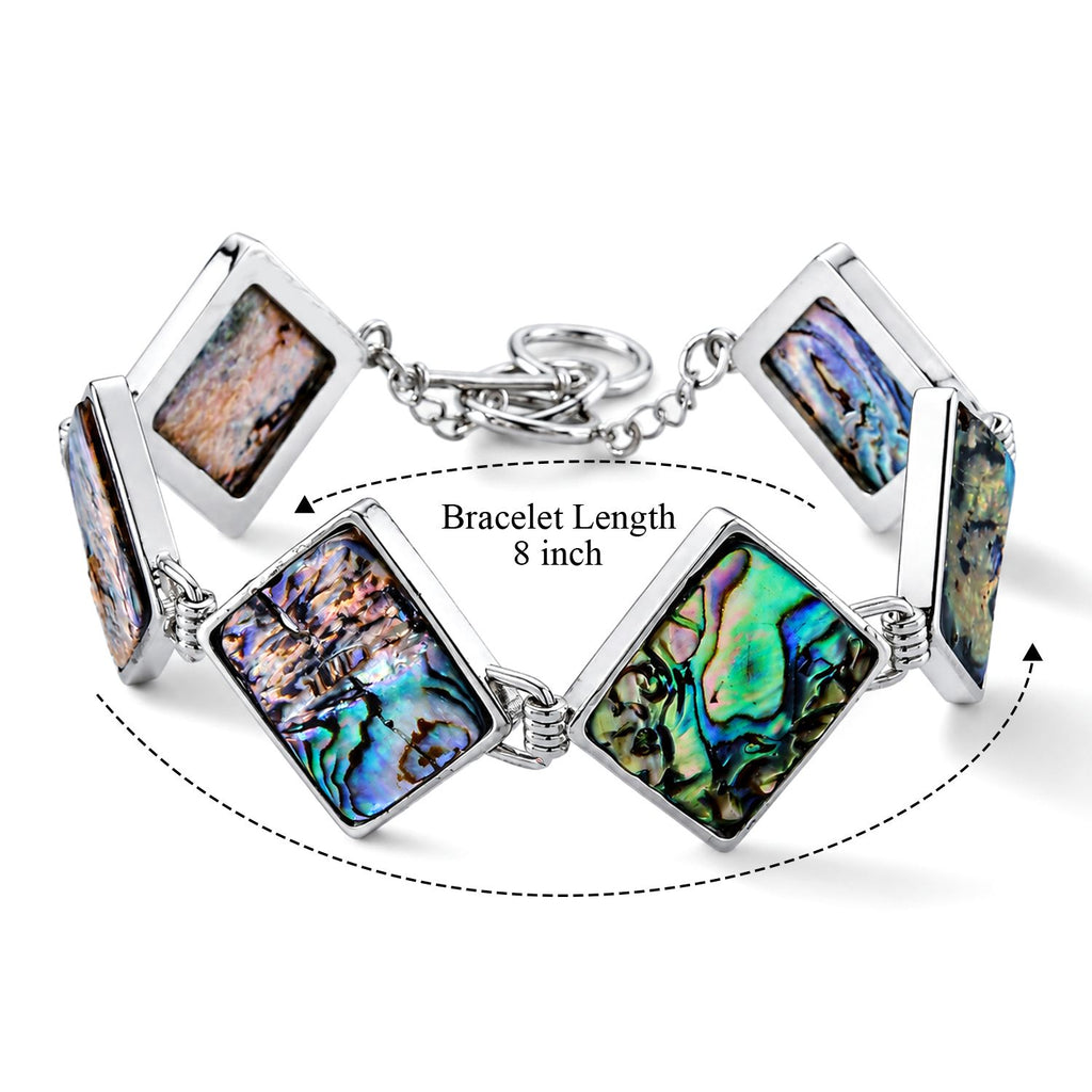 Abalone Muschel Armband ca. Flexibles cm Nickelfreies Messing ca. 75.00 ct