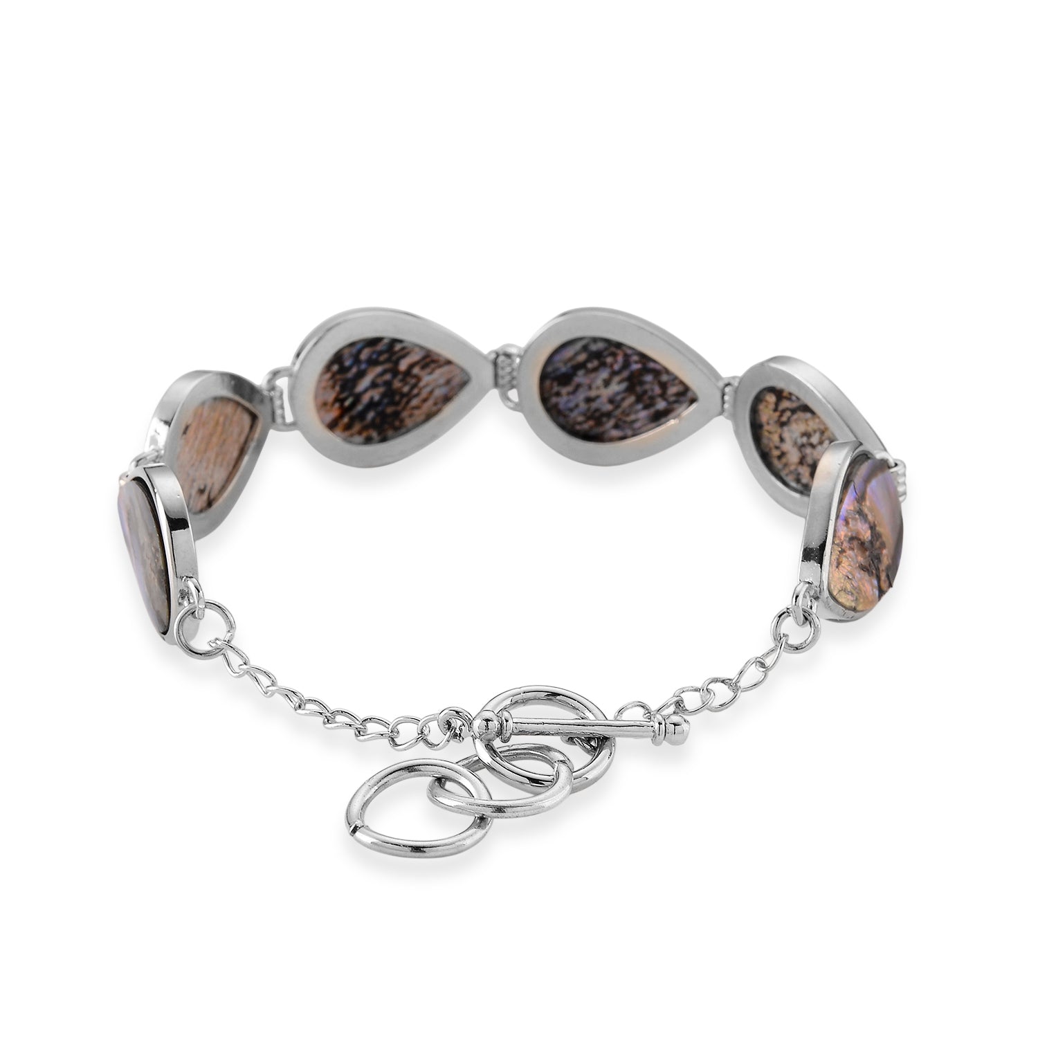 Abalone Muschel Armband ca. Flexibles cm Nickelfreies Messing ca. 55.00 ct