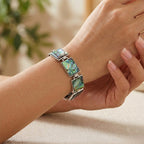Abalone Muschel Armband ca. Flexibles cm Nickelfreies Messing ca. 60.00 ct