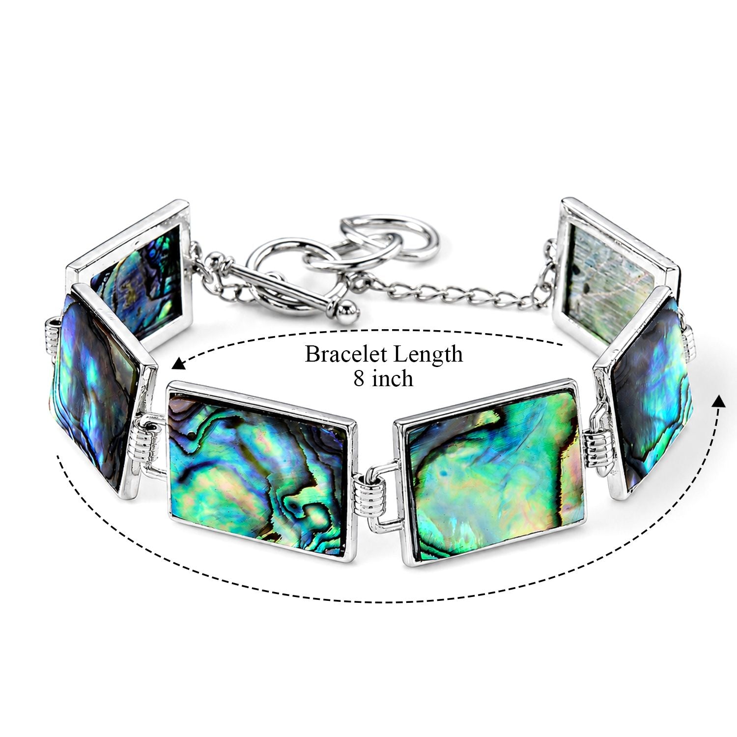 Abalone Muschel Armband ca. Flexibles cm Nickelfreies Messing ca. 60.00 ct