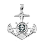 D'Joy Larimar, Weißer Zirkon Anhänger 925 Silber Platiniert ca. 1,89 ct.