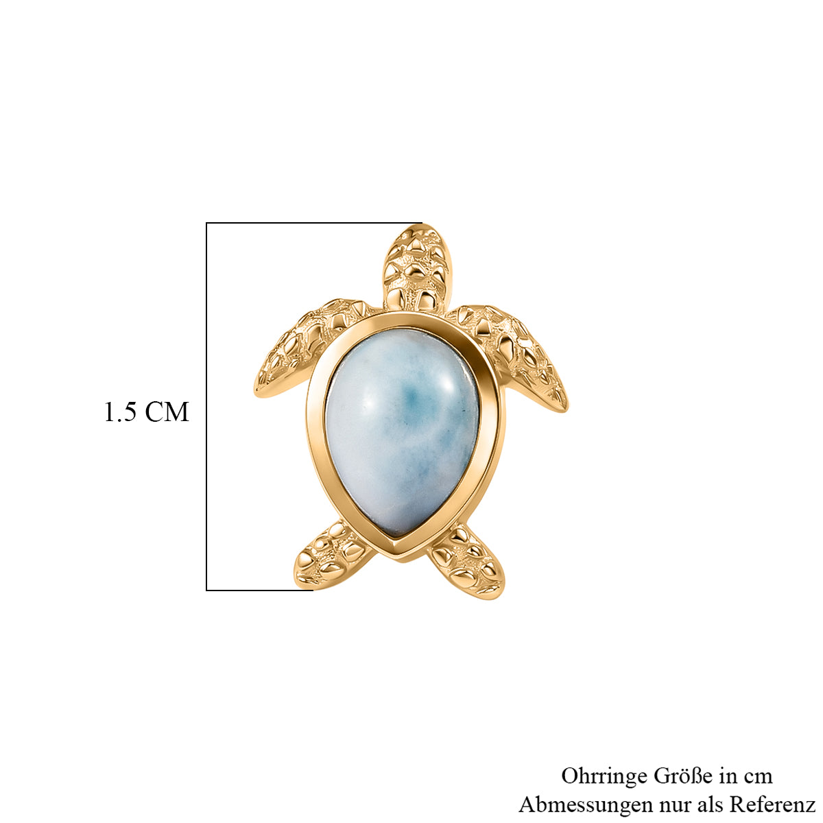 EVER TRUE AA Larimar Ohrringe Nickelfreies Messing ca. 2.77 ct