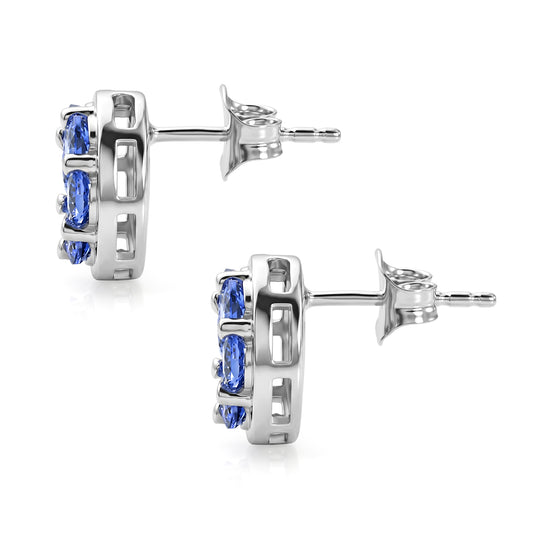 D'Joy AA Tansanit Ohrringe 925 Silber Platiniert ca. 1.81 ct