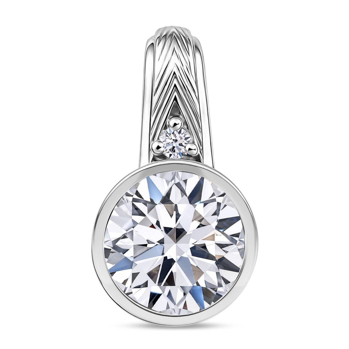 LUXURIANT DIAMOND - Lab Grown Diamant SI-GH Anhänger 925 Silber Rhodiniert ca. 3,07 ct.