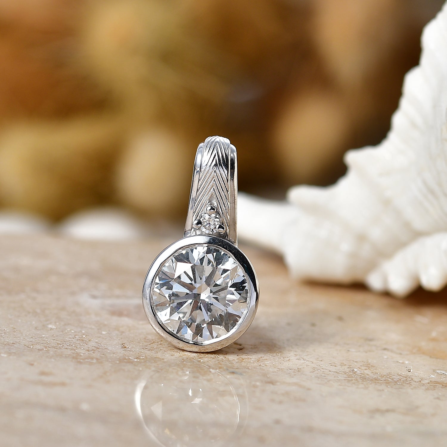 LUXURIANT DIAMOND - Lab Grown Diamant SI-GH Anhänger 925 Silber Rhodiniert ca. 3,07 ct.