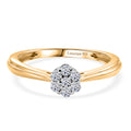 LUXURIANT DIAMOND - Lab Grown Diamant SI-GH Ring 925 Silber 750 Gelbgold vermeil (Größe 17.00) ca. 0,20 ct