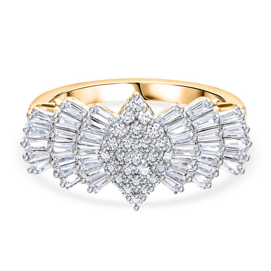 LUXURIANT DIAMOND - Lab Grown Diamant SI-GH Ring 925 Silber 750 Gelbgold Vermeil (Größe 17.00) ca. 2.00 ct