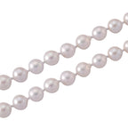 ONE TIME CLOSE OUT DEAL - Weiße Edison Perle (9-10 mm) Halskette ca. Flexibles cm 316L Edelstahl
