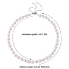 ONE TIME CLOSE OUT DEAL - Weiße Edison Perle (9-10 mm) Halskette ca. Flexibles cm 316L Edelstahl