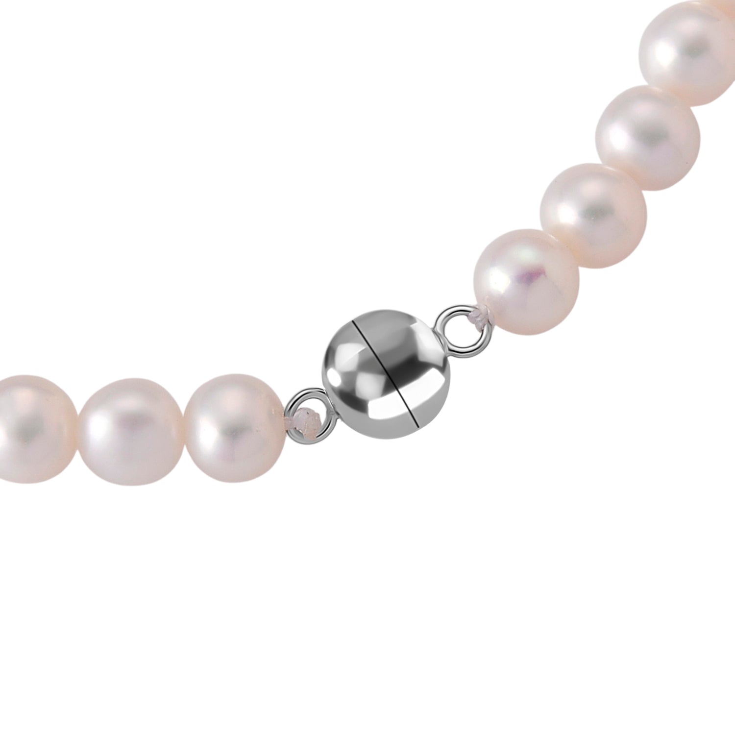 D'Joy AAA Zhuji Akoya-Perle (5-5.5 mm) Armband ca. 19 cm 925 Silber Rhodiniert