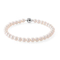 D'Joy AAA Zhuji Akoya-Perle (5-5.5 mm) Armband ca. 18 cm 925 Silber Rhodiniert