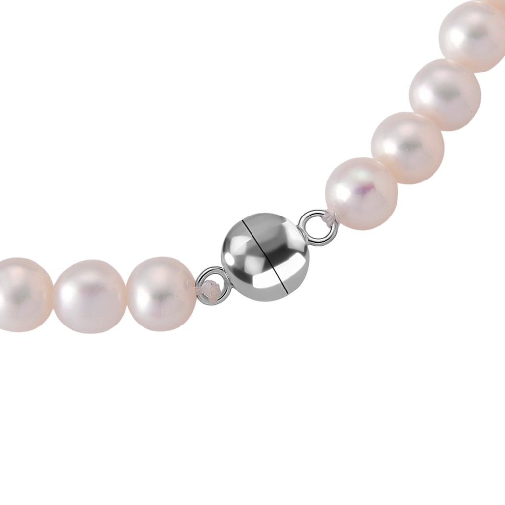 D'Joy AAA Zhuji Akoya-Perle (5-5.5 mm) Armband ca. 18 cm 925 Silber Rhodiniert