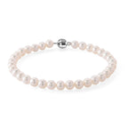 D'Joy AAA Zhuji Akoya-Perle (5-5.5 mm) Armband ca. 18 cm 925 Silber Rhodiniert