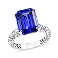SEHR SELTENER Tansanit Ring 375 Gold (Größe 17.00) ca. 6.06 ct