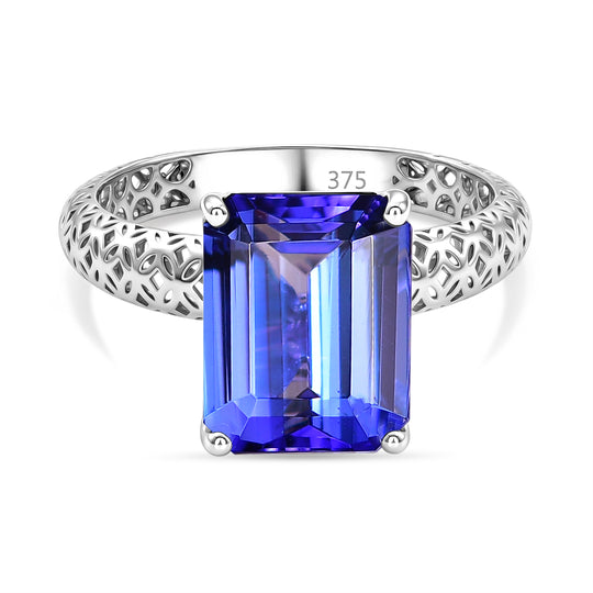 AA Tansanit Ring 375 Gold (Größe 19.00) ca. 6.06 ct