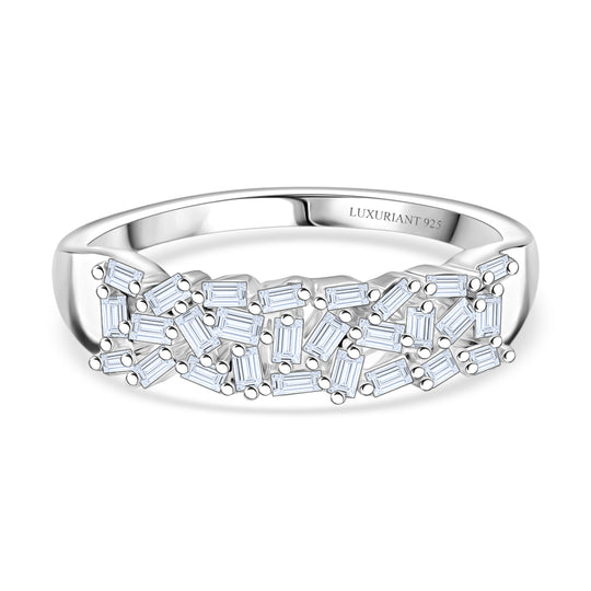 LUXURIANT DIAMOND - Lab Grown Diamant SI-GH Ring 925 Silber 750 Gelbgold vermeil (Größe 18.00) ca. 0,27 ct