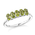 LUXURIANT - AA Peridot, Lab Grown Diamant Ring 925 Silber Rhodiniert (Größe 17.00) ca. 1.29 ct