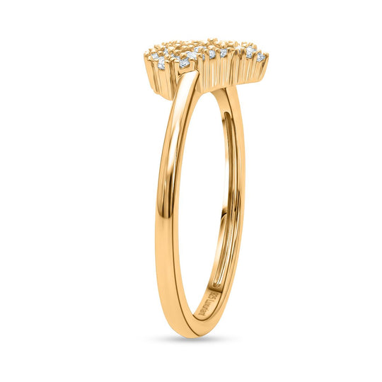 LUXURIANT DIAMOND - Lab Grown Diamant SI-GH Ring 925 Silber 750 Gelbgold vermeil (Größe 21.00) ca. 0.23 ct