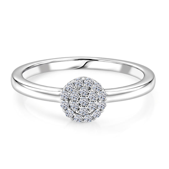 LUXURIANT DIAMOND - Lab Grown Diamant SI-GH Ring 925 Silber Rhodiniert (Größe 17.00) ca. 0,15 ct