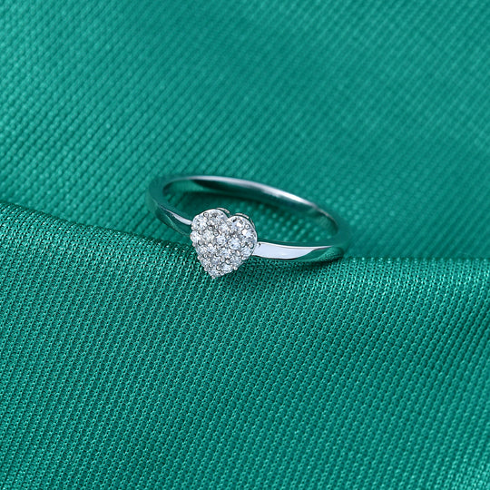 LUXURIANT DIAMOND - Lab Grown Diamant SI-GH Ring 925 Silber Rhodiniert (Größe 16.00) ca. 0,14 ct