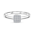 LUXURIANT DIAMOND - Lab Grown Diamant SI-GH Ring 925 Silber Rhodiniert (Größe 21.00) ca. 0,16 ct