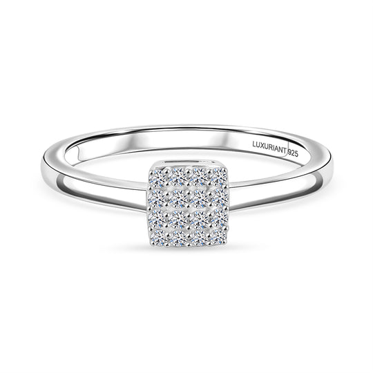 LUXURIANT DIAMOND - Lab Grown Diamant SI-GH Ring 925 Silber Rhodiniert (Größe 17.00) ca. 0,16 ct
