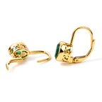 D'Joy Smaragd-Quarz Triplette Ohrringe 925 Silber Gold ca. 2,03 ct.