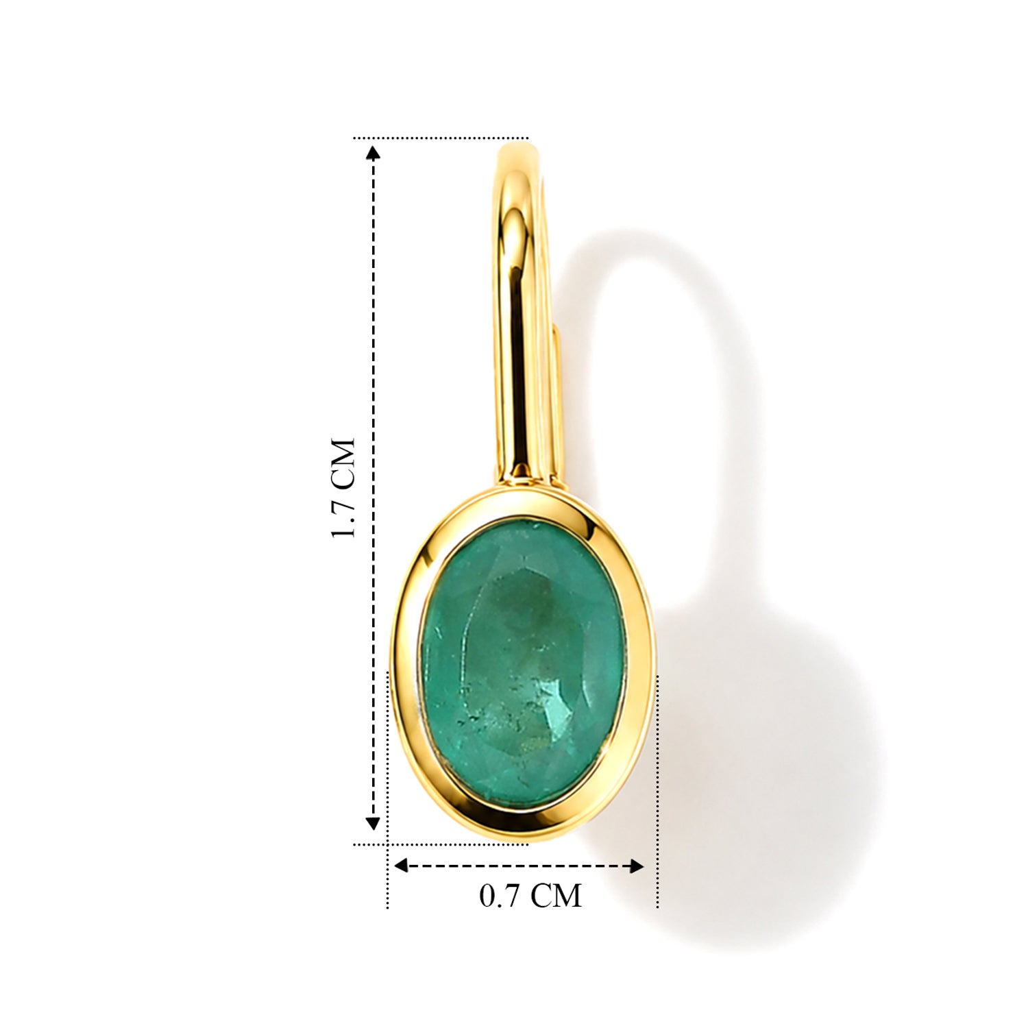 D'Joy Smaragd-Quarz Triplette Ohrringe 925 Silber Gold ca. 2,03 ct.