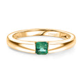 D'Joy AAA Kagem Sambischer Smaragd Ring 925 Silber 750 Vergoldet (Größe 19.00) ca. 0.32 ct