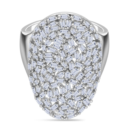 LUXURIANT DIAMOND - Weißer Diamant SI-GH Ring 925 Silber Rhodiniert (Größe 19.00) (12-15 Werktage Lieferzeit) ca. 1.50 ct