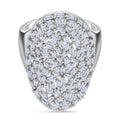 LUXURIANT DIAMOND - Weißer Diamant SI-GH Ring 925 Silber Rhodiniert (Größe 18.00) ca. 1.47 ct