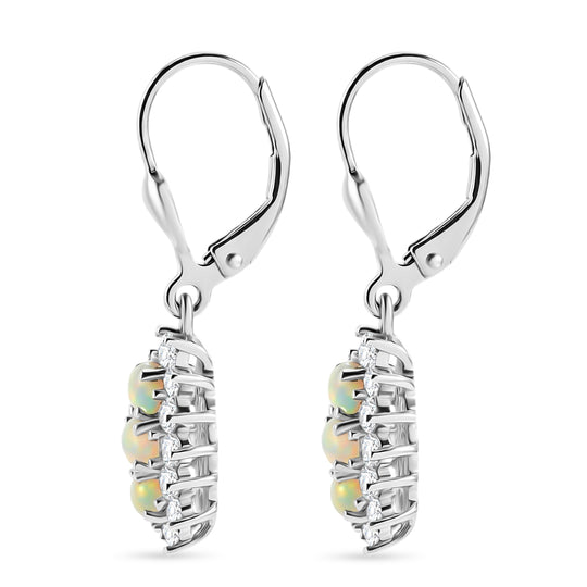 D'Joy AA Natürlicher, äthiopischer Welo Opal Ohrringe 925 Silber Rhodiniert ca. 2.53 ct
