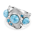 EVER TRUE Larimar Ring Nickelfreies Messing (Größe 18.00) ca. 6,97 ct