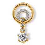 D'Joy Moissanit Anhänger 925 Silber Gold ca. 1,04 ct.