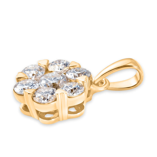 D'Joy Moissanit Anhänger 925 Silber 750 Vergoldet ca. 1.19 ct