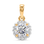 D'Joy Moissanit Anhänger 925 Silber 750 Vergoldet ca. 1,00 ct.