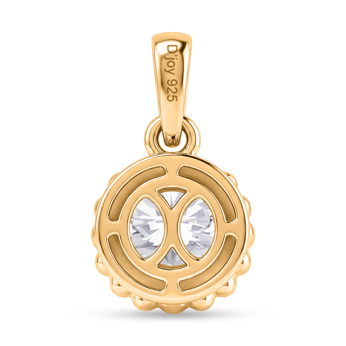 D'Joy Moissanit Anhänger 925 Silber 750 Vergoldet ca. 1,00 ct.