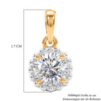 D'Joy Moissanit Anhänger 925 Silber 750 Vergoldet ca. 1,00 ct.