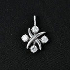 D'Joy Moissanit Anhänger 925 Silber Platiniert ca. 0.92 ct