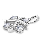 D'Joy Moissanit Anhänger 925 Silber Platiniert ca. 0.92 ct