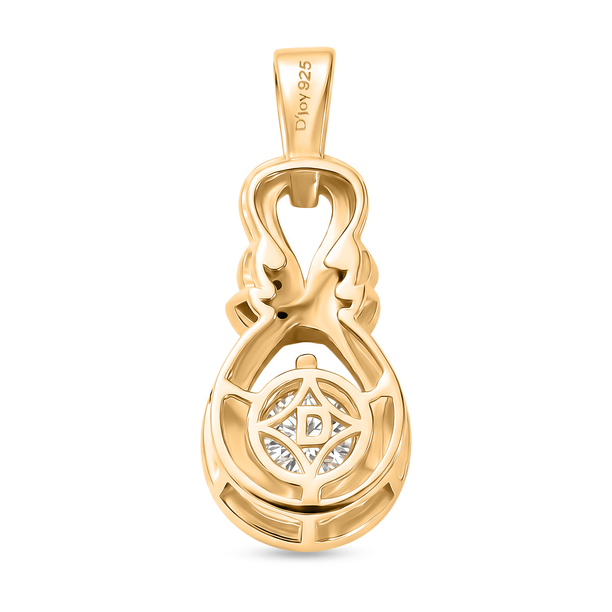 D'Joy Moissanit Anhänger 925 Silber 750 Vergoldet ca. 1.28 ct