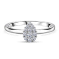 LUXURIANT 0,15 ct. SI-GH Labor Diamant Ring, 925 Silber rhodiniert